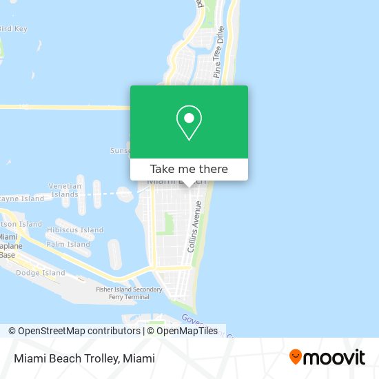 Mapa de Miami Beach Trolley