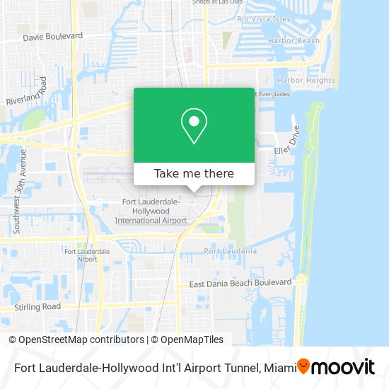 Mapa de Fort Lauderdale-Hollywood Int'l Airport Tunnel