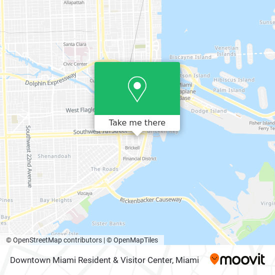 Mapa de Downtown Miami Resident & Visitor Center