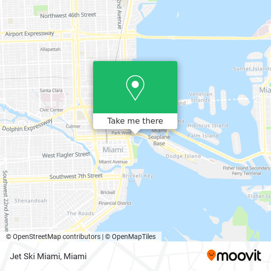 Mapa de Jet Ski Miami