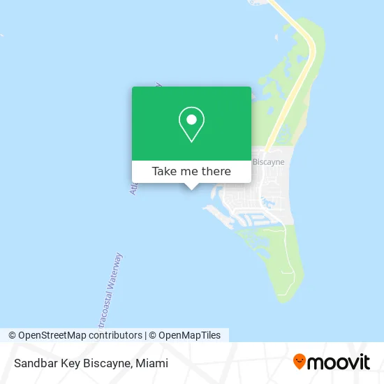 Sandbar Key Biscayne map