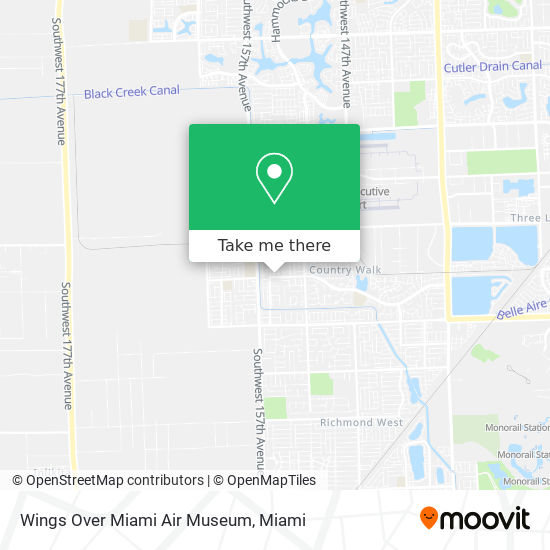 Wings Over Miami Air Museum map
