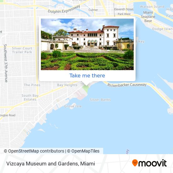 Vizcaya Museum and Gardens map