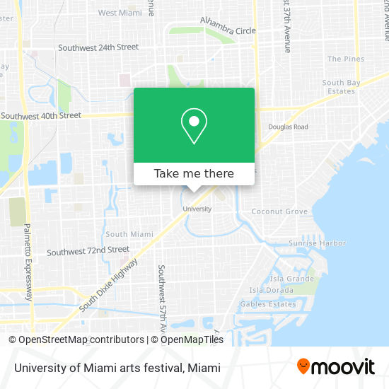 University of Miami arts festival map