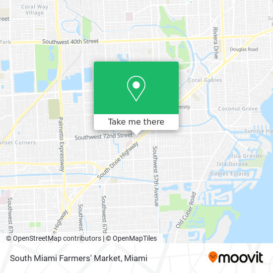 Mapa de South Miami Farmers' Market