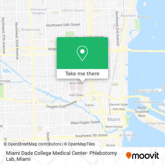 Mapa de Miami Dade College Medical Center- Phlebotomy Lab