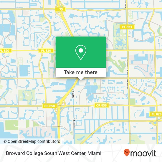 Broward College South West Center map