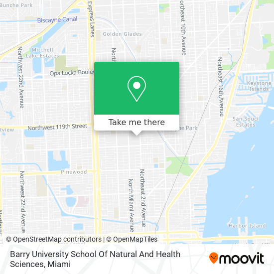 Barry University School Of Natural And Health Sciences map