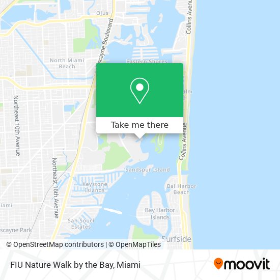 FIU Nature Walk by the Bay map