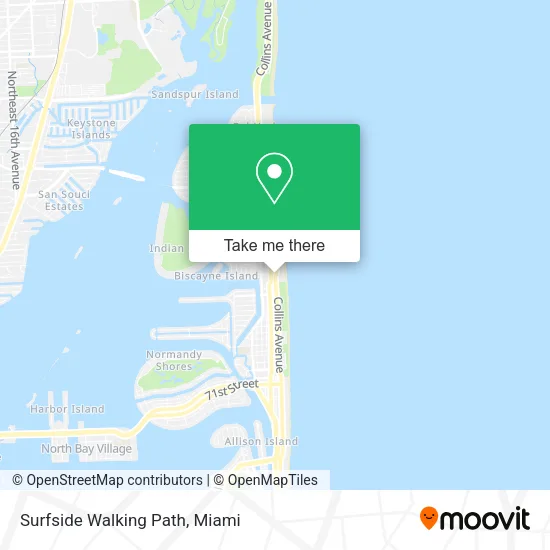Surfside Walking Path map