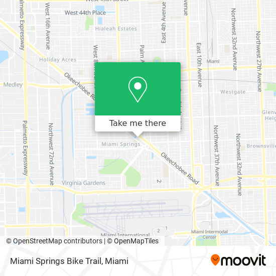 Miami Springs Bike Trail map