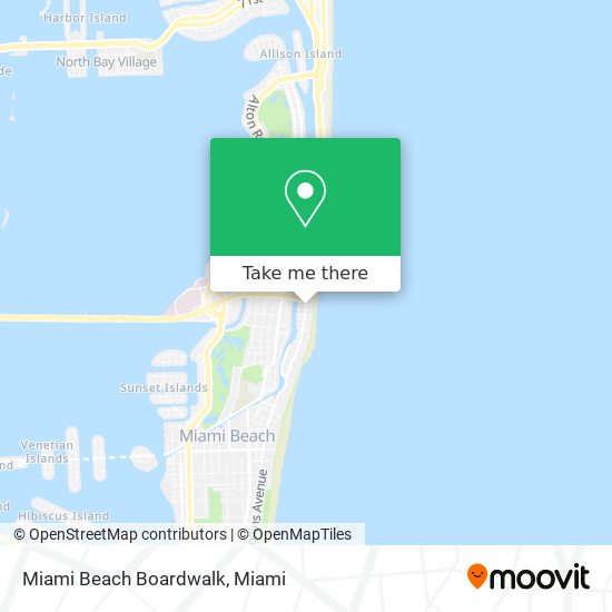 Mapa de Miami Beach Boardwalk