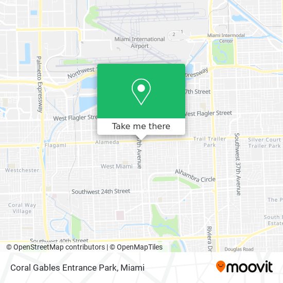 Coral Gables Entrance Park map