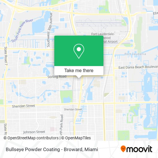 Bullseye Powder Coating - Broward map