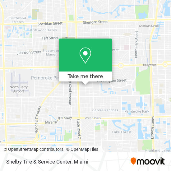 Mapa de Shelby Tire & Service Center