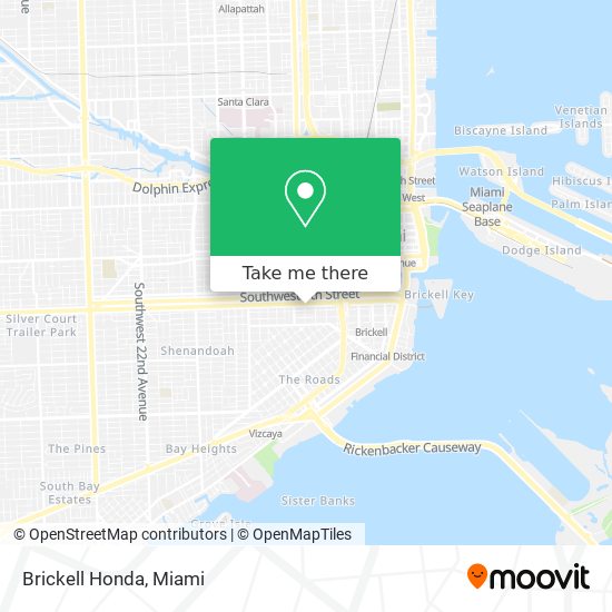 Brickell Honda map