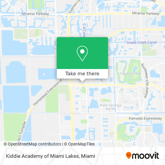 Kiddie Academy of Miami Lakes map