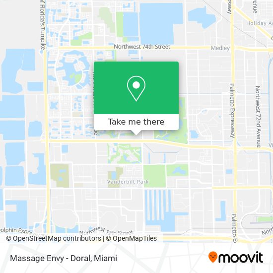 Mapa de Massage Envy - Doral