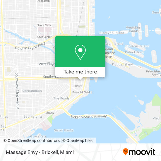 Massage Envy - Brickell map