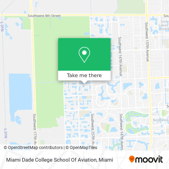 Miami Dade College School Of Aviation map