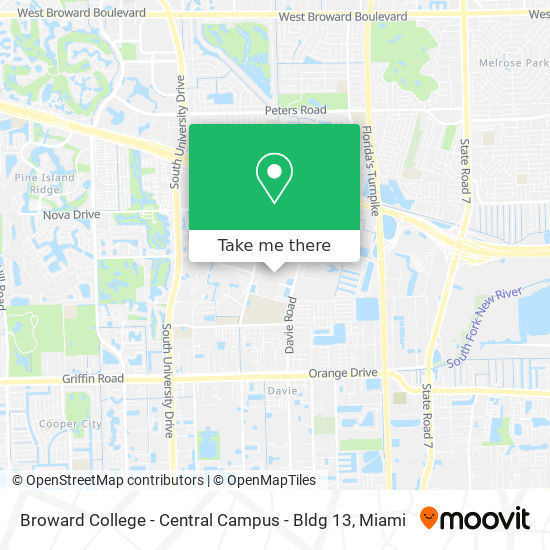 Mapa de Broward College - Central Campus - Bldg 13
