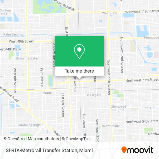 SFRTA-Metrorail Transfer Station map