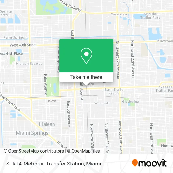 SFRTA-Metrorail Transfer Station map