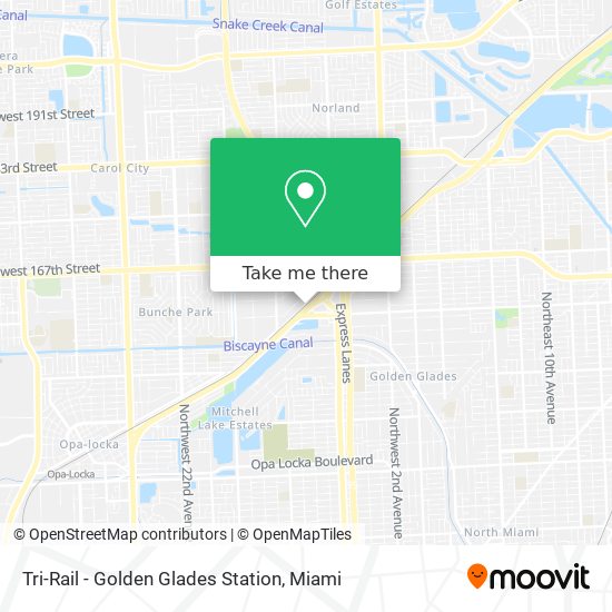 Tri-Rail - Golden Glades Station map