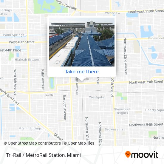 Mapa de Tri-Rail / MetroRail Station