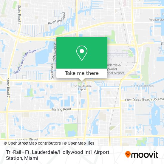 Tri-Rail - Ft. Lauderdale / Hollywood Int'l Airport Station map