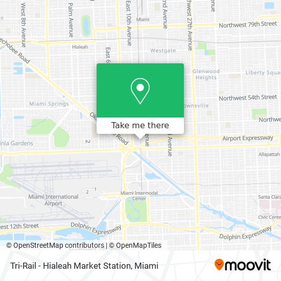 Mapa de Tri-Rail - Hialeah Market Station