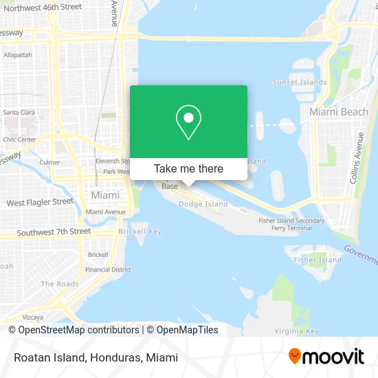 Roatan Island, Honduras map