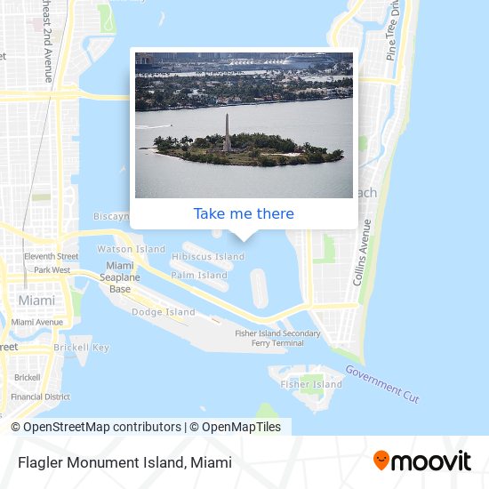 Flagler Monument Island map
