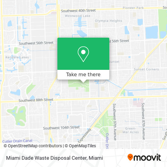 Miami Dade Waste Disposal Center map