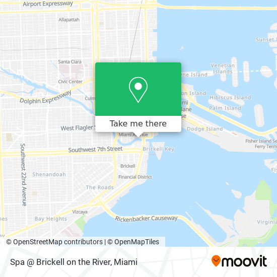 Mapa de Spa @ Brickell on the River