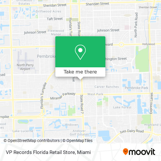 Mapa de VP Records Florida Retail Store