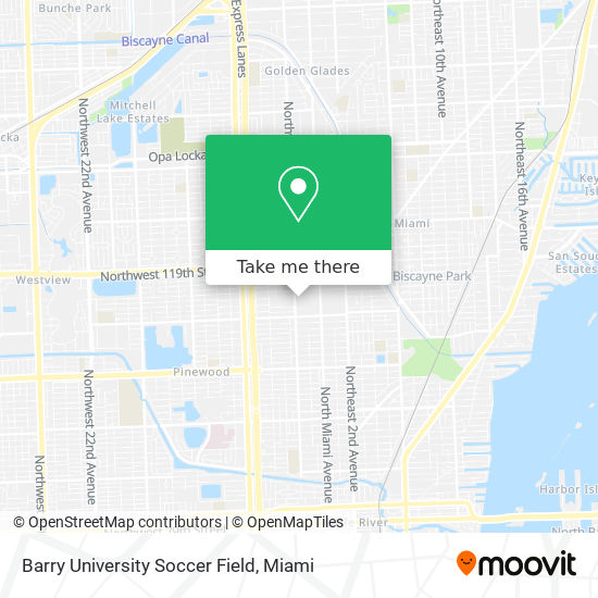 Barry University Soccer Field map