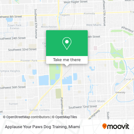 Applause Your Paws Dog Training map