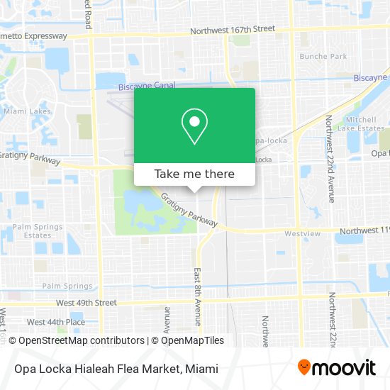 Opa Locka Hialeah Flea Market map