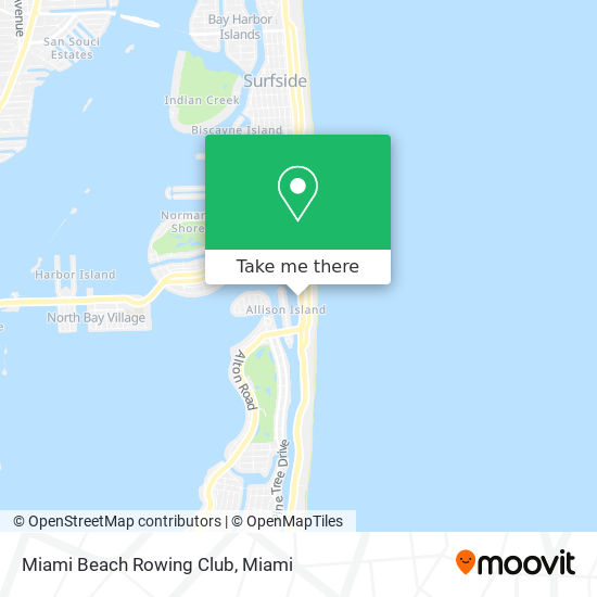 Miami Beach Rowing Club map