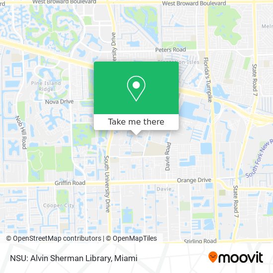 NSU: Alvin Sherman Library map