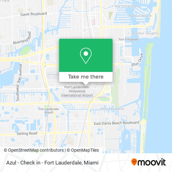 Azul - Check in - Fort Lauderdale map