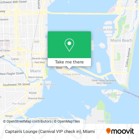Captain's Lounge (Carnival VIP check in) map
