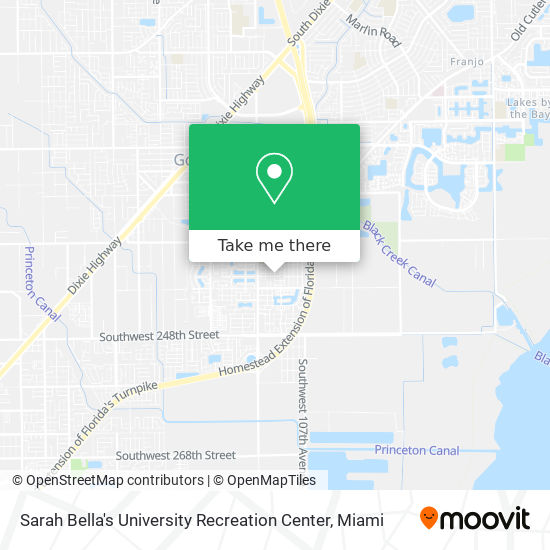 Sarah Bella's University Recreation Center map