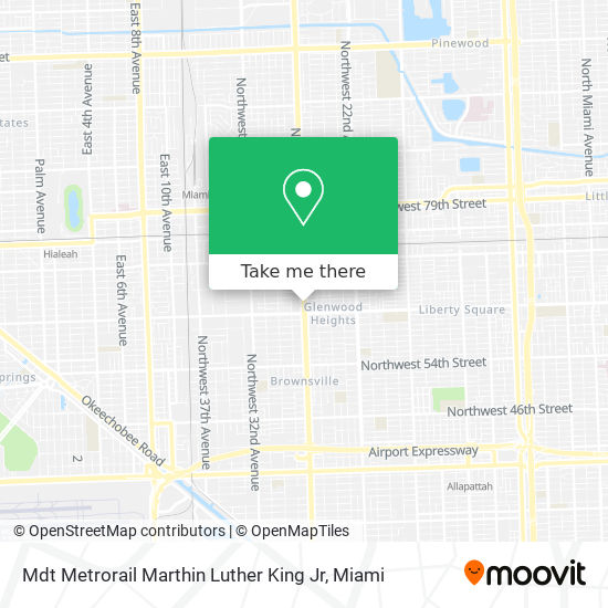 Mapa de Mdt Metrorail  Marthin Luther King Jr