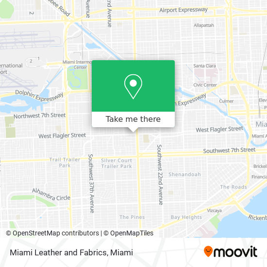 Miami Leather and Fabrics map