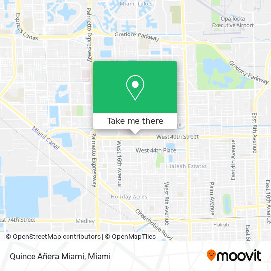 Quince Añera Miami map