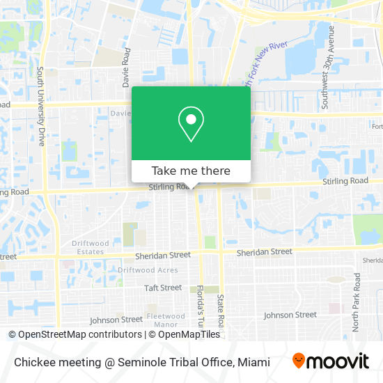 Chickee meeting @ Seminole Tribal Office map