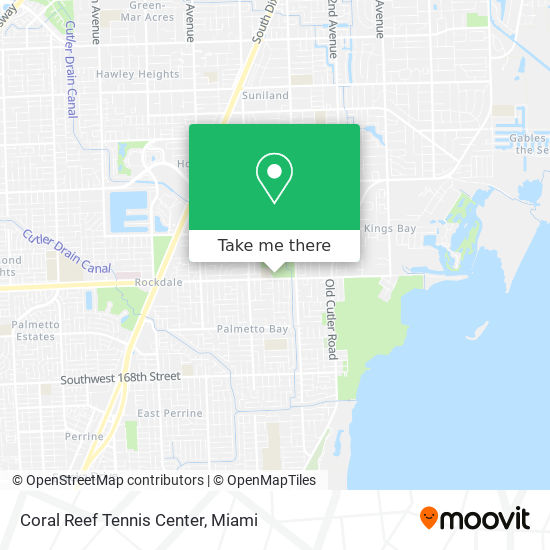 Coral Reef Tennis Center map