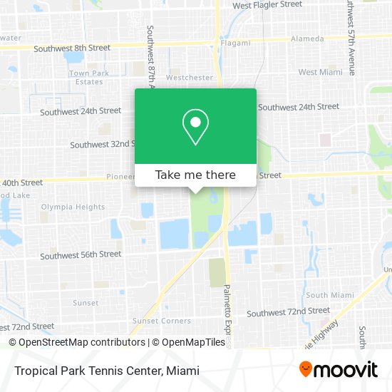 Tropical Park Tennis Center map